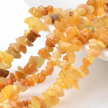 Pépites aventurinee naturel jaune brins de perles G-M344-08-1