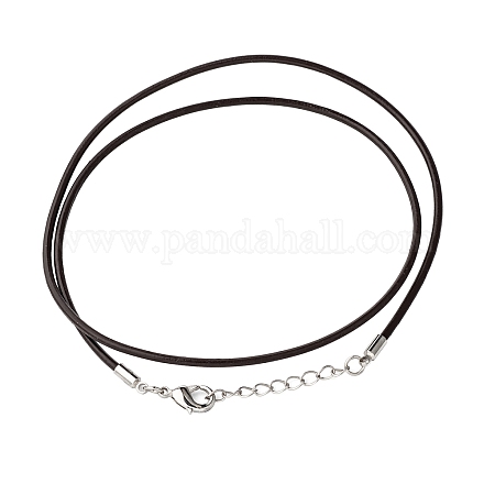 Cuero cable de la toma de collar X-NJEW-A280-2.0mm-02-1