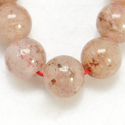 Natural Strawberry Quartz Beads Strands G-D296-6mm-1