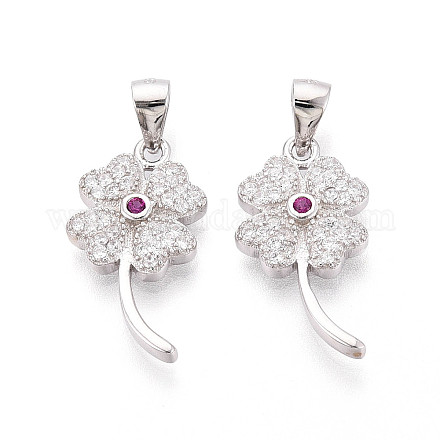 Подвески из стерлингового серебра с микропаве и прозрачными кубическими циркониями в честь 925-го дня Святого Патрика.&nbsp;STER-T008-80P-1