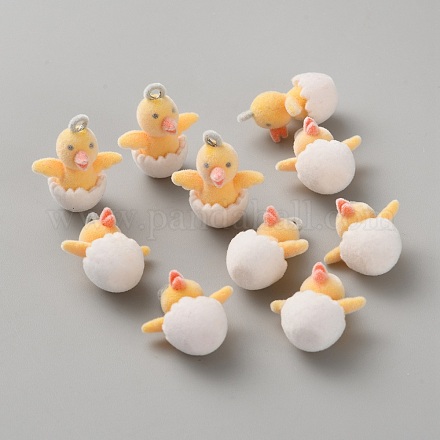 Pendentifs en résine floquée&nbsp;RESI-TAC0002-82A-1