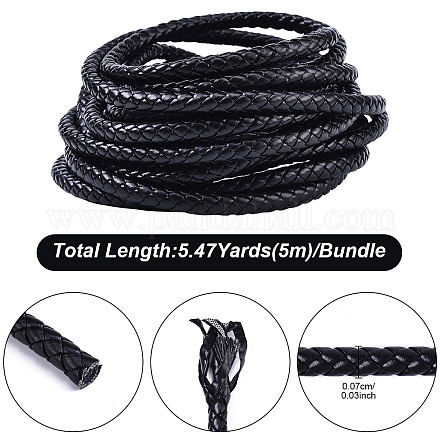 Шнур из искусственной кожи длиной 5 метр. LC-YW0001-02D-1