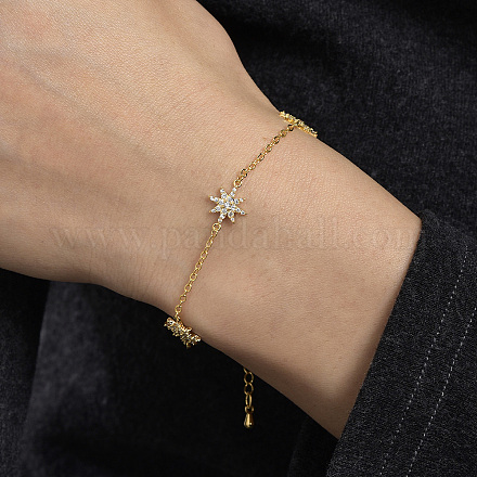 Браслеты из латунных звеньев в виде снежинок FY7491-1-1