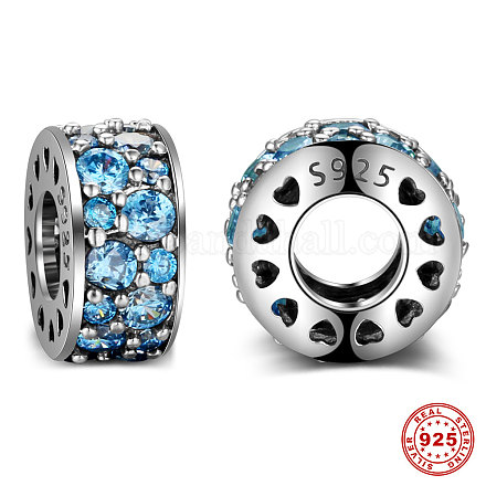 925 Thai Sterling Silber European Beads STER-Q184-S038-1-1