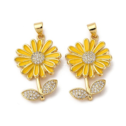Латунные микро проложить кубического циркония подвески KK-D390-19G-01A-1