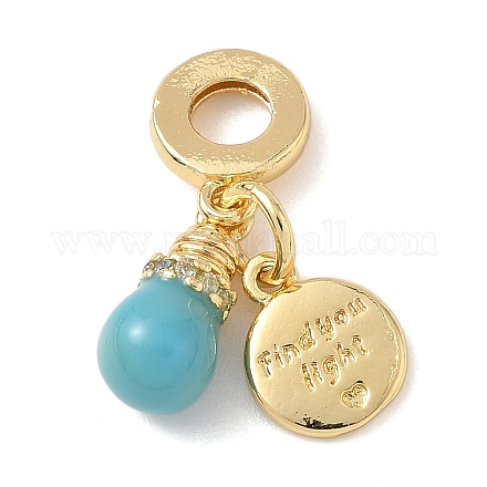 Латунь микропаве прозрачный кубический цирконий европейские подвески с подвесками KK-D502-11G-1