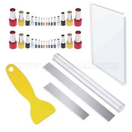 Kits d'outils d'artisanat en acier inoxydable et en argile plastique PW-WG24713-01-1