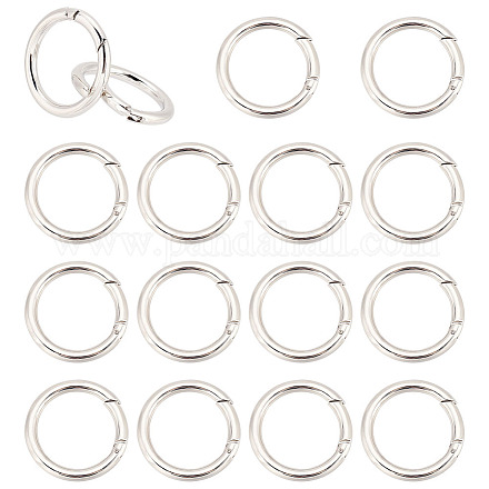 DICOSMETIC 10Pcs Alloy Spring Gate Rings FIND-DC0002-39-1
