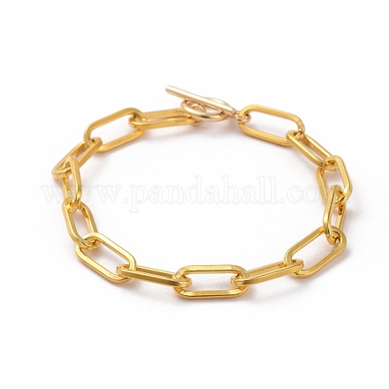 Unwelded Iron Paperclip Chain Bracelets BJEW-JB05044-01-1