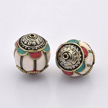 Handmade Tibetan Style Beads TIBEB-N001-06A-1