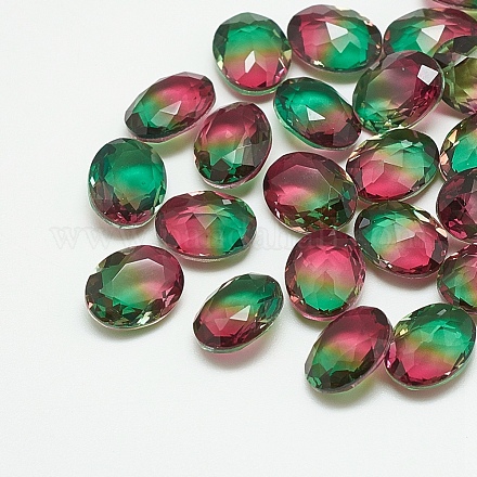 Cabujones de cristal con rhinestone RGLA-T080-8x10-001TO-1