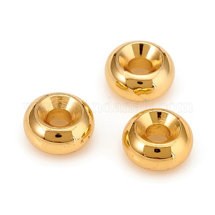 Long-Lasting Plated Brass Spacer Beads KK-D160-24G-1