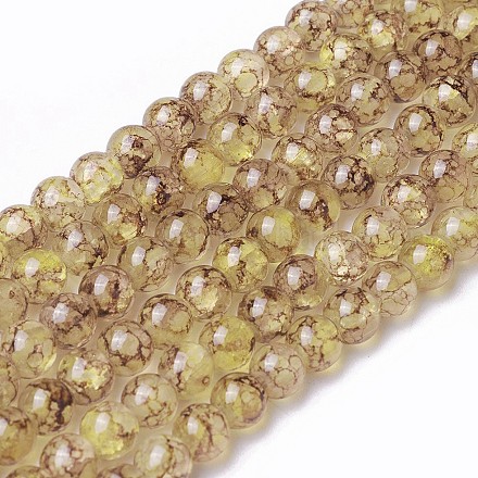 Rociar perlas de vidrio pintado hebras GLAA-A038-B-58-1