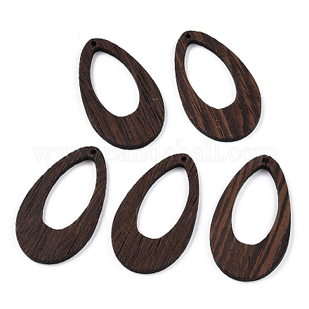 Pendentifs en bois de wengé naturel WOOD-T023-64-1