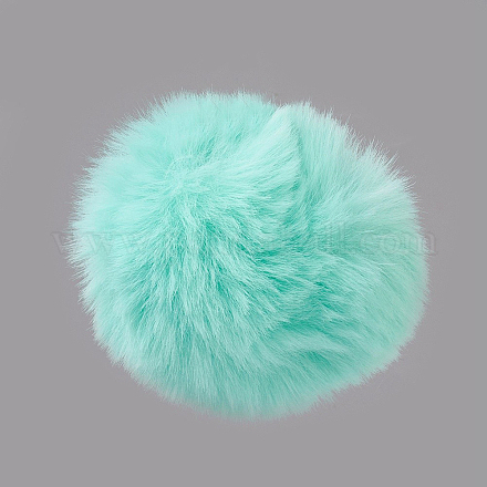 Handmade Faux Rabbit Fur Pom Pom Ball Covered Pendants WOVE-F020-A03-1