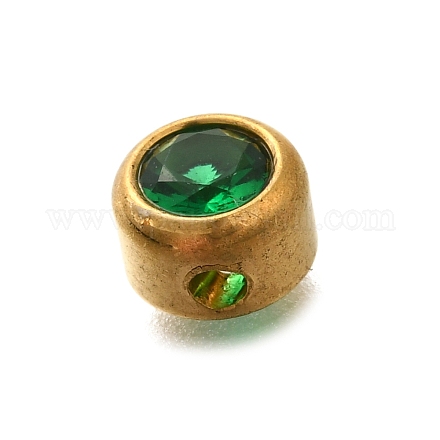 Бусины из нержавеющей стали 304 со стразами STAS-D310-05G-02-1