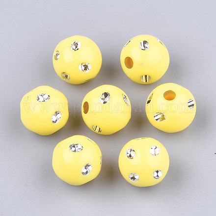 Perles acryliques plaquées PACR-S186-10mm-A09-1