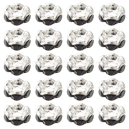 Abalorios de latón Diamante de imitación espaciador RB-YW0001-05B-04S-1