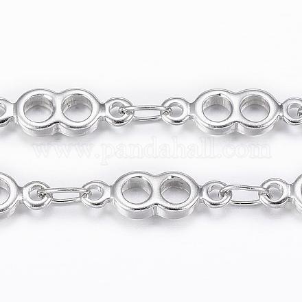 304 Stainless Steel Infinity Link Chains CHS-H009-19P-1