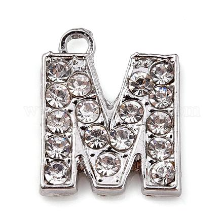 Lega lettera strass charms RB-A052-M01-1
