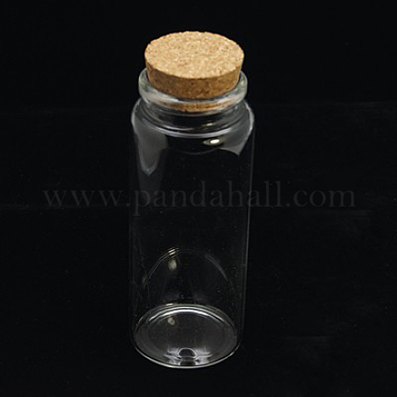 Botella de cristal frasco de vidrio para envases de abalorios CON-E008-127x47mm-1