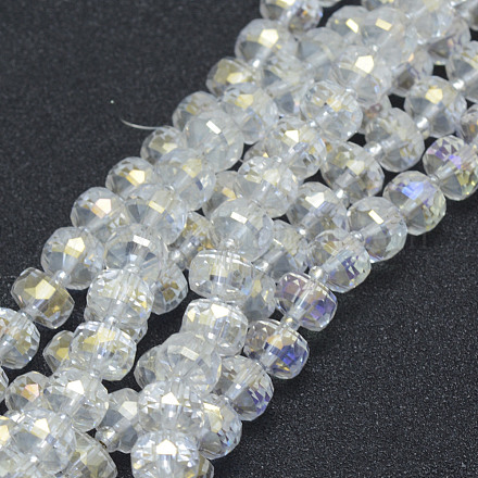 Chapelets de perles en verre électroplaqué EGLA-J141-B-AB01-1