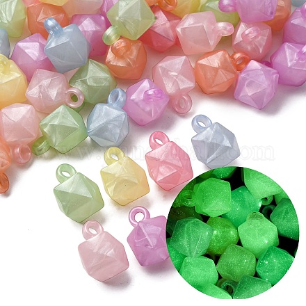 Подвески из непрозрачного светящегося пудрового акрила OACR-G052-12B-1