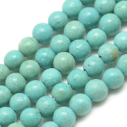Chapelets de perles en turquoise naturelle X-G-Q954-22-6mm-1