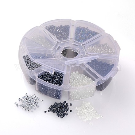 Misti 6/0 perle di vetro rotonde SEED-X0045-4mm-05-B-1