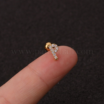 Серьги для хряща из хирургической нержавеющей стали 316L с микропаве из прозрачного кубического циркония WG3A850-32-1