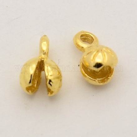 Bouts de perle en laiton KK-N0002-04G-1