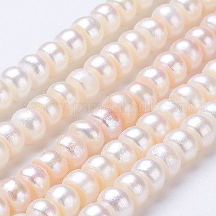Fili di perle di perle d'acqua dolce coltivate naturali PEAR-P002-34-1