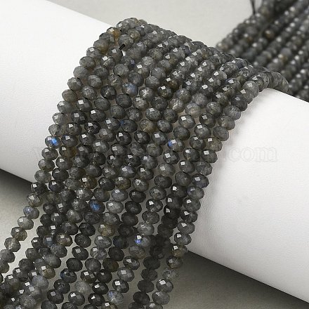 Природные лабрадорита бисер нитей G-L622-B02-4x2mm-1