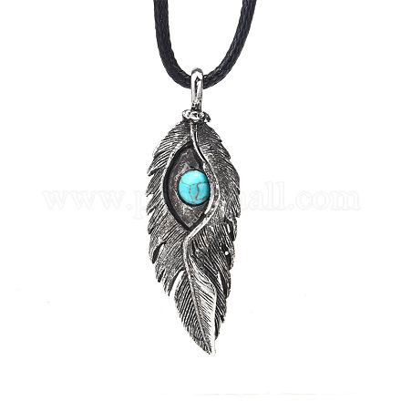 Alloy Pendant Necklaces NJEW-F235-07AS-1