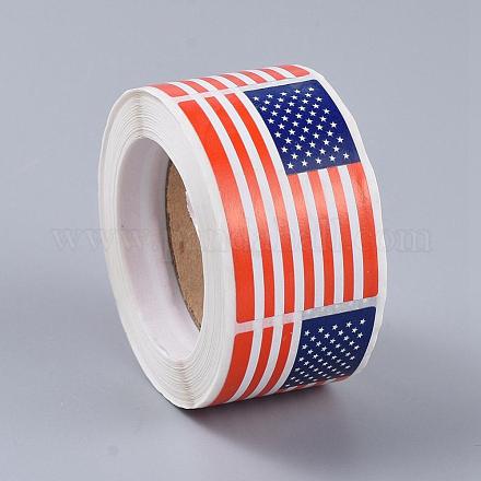 Selbstklebende Aufkleberrolle mit amerikanischer Flagge DIY-G025-D01-1