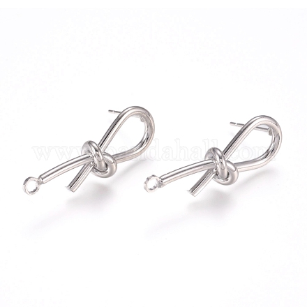 Accessoires de clous d'oreilles en laiton KK-L198-010P-1