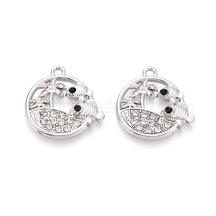 Подвески из сплава и страз PALLOY-T092-18B-P-1