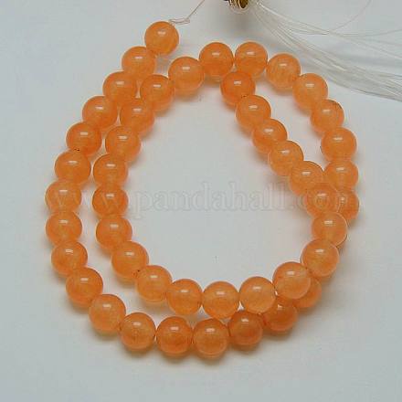 Chapelets de perles en jade de Malaisie naturelle G-M100-8mm-09-1