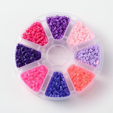 8 couleur perles pe Melty bricolage fusionnent perles tubulaires recharges DIY-X0242-B-1-1