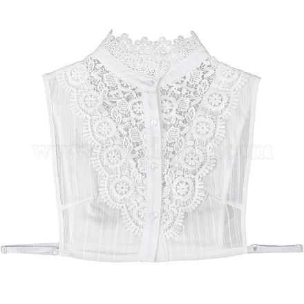 Съемная хлопковая рубашка женская накладной воротник AJEW-WH20054-049B-1