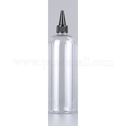 ペット接着剤ボトル  スクイズボトル  ポリプロピレン(pp)ボトルキャップ付き  透明  22.5x6.3cm  容量：500ミリリットル TOOL-WH0117-62-1