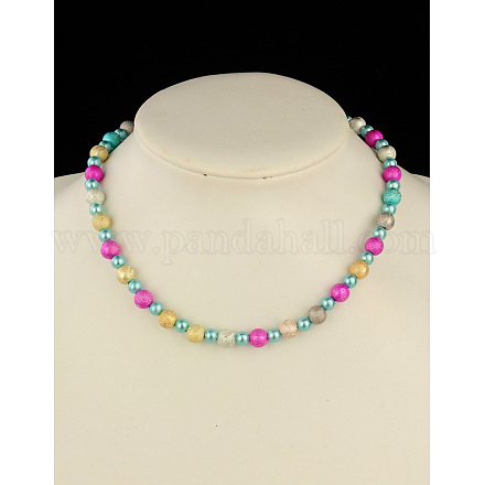 Модные эластичные ожерелья для детей NJEW-JN00428-07-1