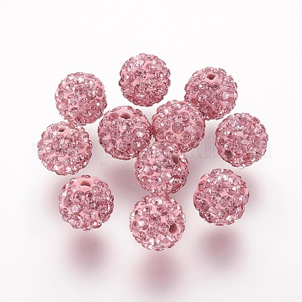 Polymer Ton Strass Perlen&nbsp;LS-RB-K050-8mm-C26-1