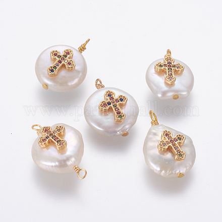 Natural Cultured Freshwater Pearl Pendants PEAR-L027-14A-1