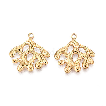 Подвески из нержавеющей стали 304 с имитацией коралла STAS-T069-42G-1