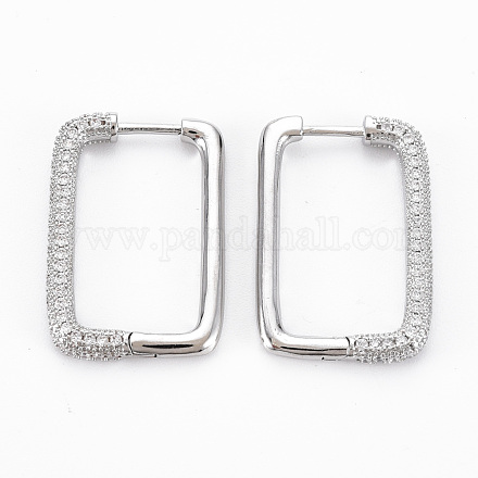 Rectangle Hoop Earrings for Girl Women EJEW-N099-002P-NF-1