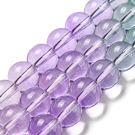 Dyed & Heated Synthetic Quartz Beads Strands G-P502-01C-03-1