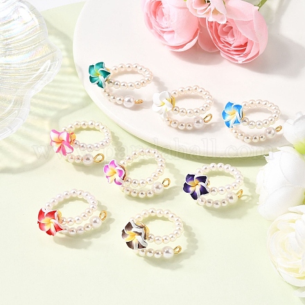 Кольца-манжеты из полимерной глины ручной работы RJEW-JR00917-02-1