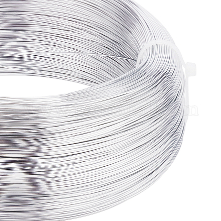 BENECREAT 22 Gauge(0.6mm) Silver Aluminum Wire 918 Feet(280m) Bendable Metal Sculpting Wire for Beading Jewelry Making AW-BC0007-0.6mm-01-1