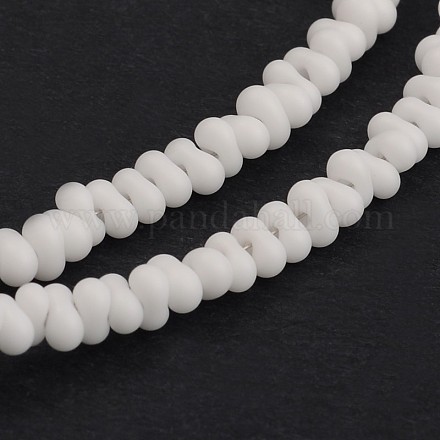 Frosted Glass Bead Strands GLAA-J063-B01-1